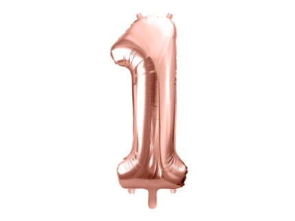 Balons Cipars ''1'', 86cm, rose gold