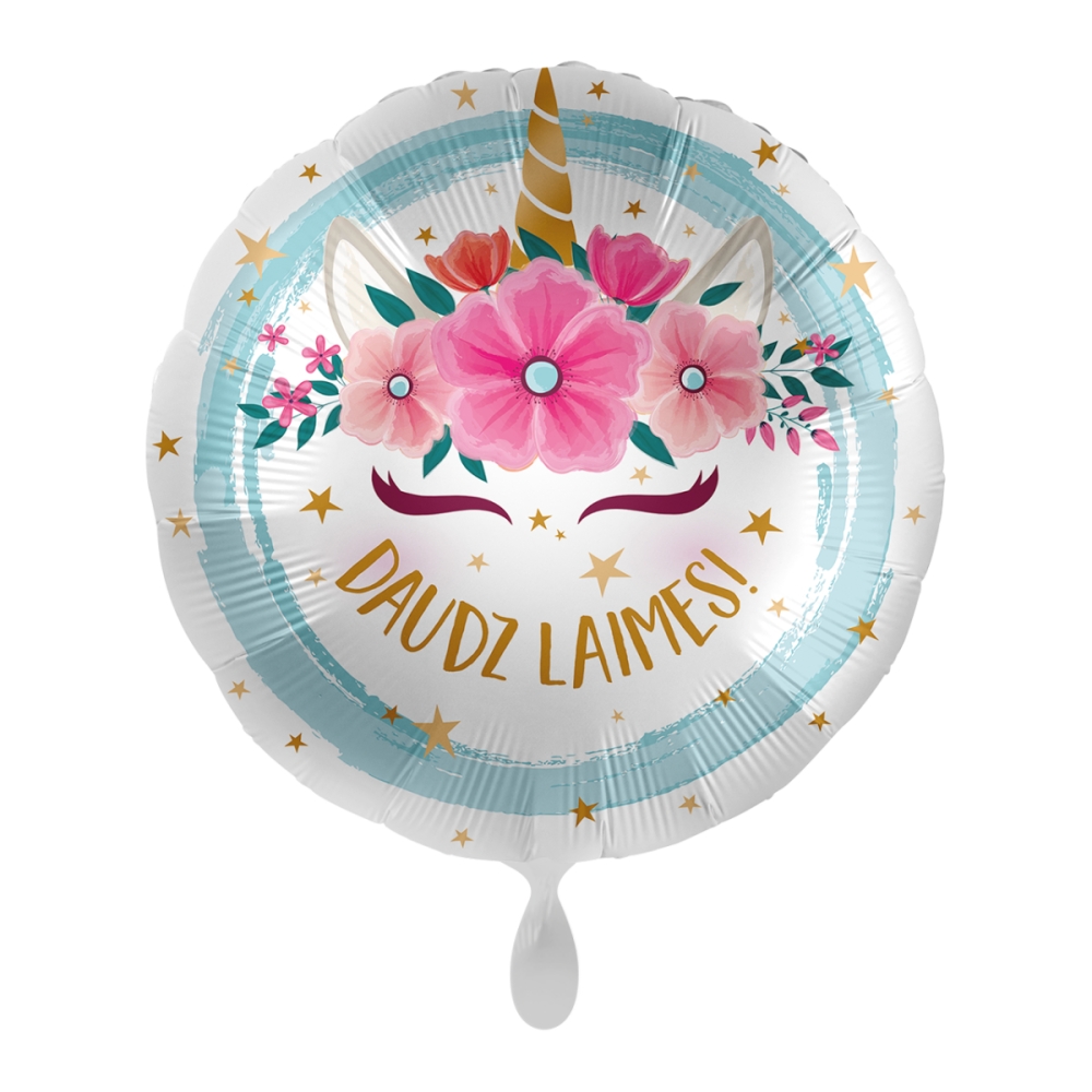 70258-LAT_600x600@2x_S_1000x1000.jpg Balons Daudz Laimes Vienradzis - Image 1