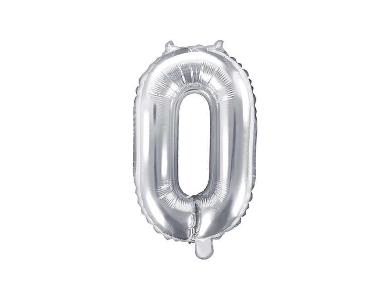 FB10M-0-018_01_S.jpg Balons cipars ''0'', 35cm, sudraba - Image 1