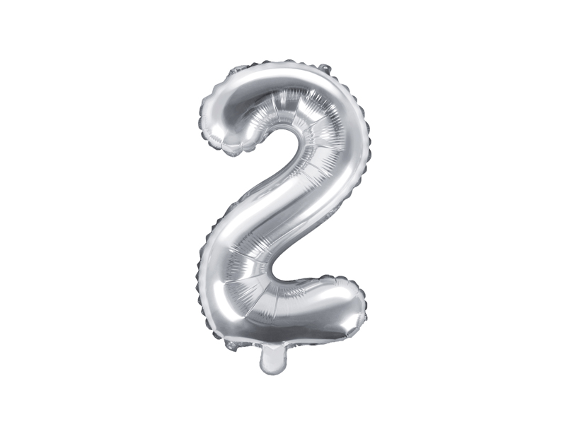 FB10M-2-018_01_S.jpg Balons cipars ''2'', 35cm, sudraba - Image 1