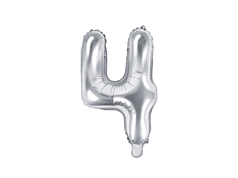 FB10M-4-018_01_S.jpg Balons cipars ''4'', 35cm, sudraba - Image 1