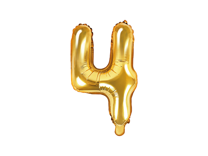 FB10M-4-019_01_S.jpg Balons cipars ''4'', 35cm, zelta - Image 1