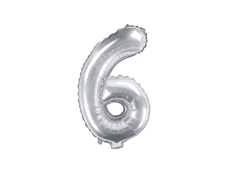 FB10M-6-018_01_S.jpg Balons cipars ''6'', 35cm, sudraba - Image 1