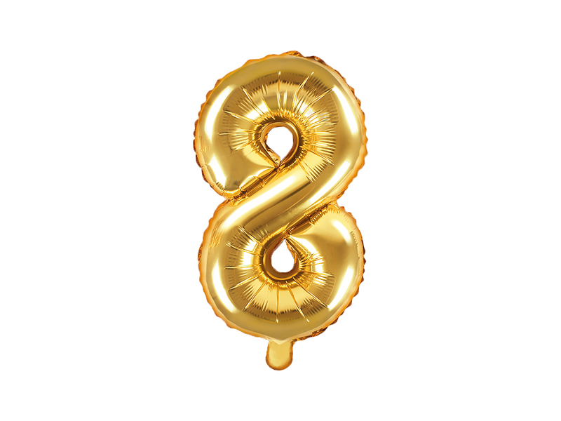 FB10M-8-019_01_S.jpg Balons cipars ''8'', 35cm, zelta - Image 1