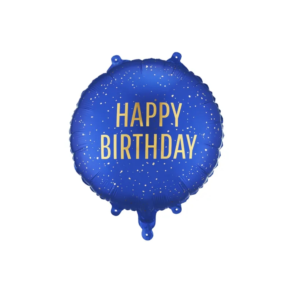big_FB353-074_01_S_1000x1000.jpg Folija balons Happy Birthday, 35x35 cm, zils - Image 1