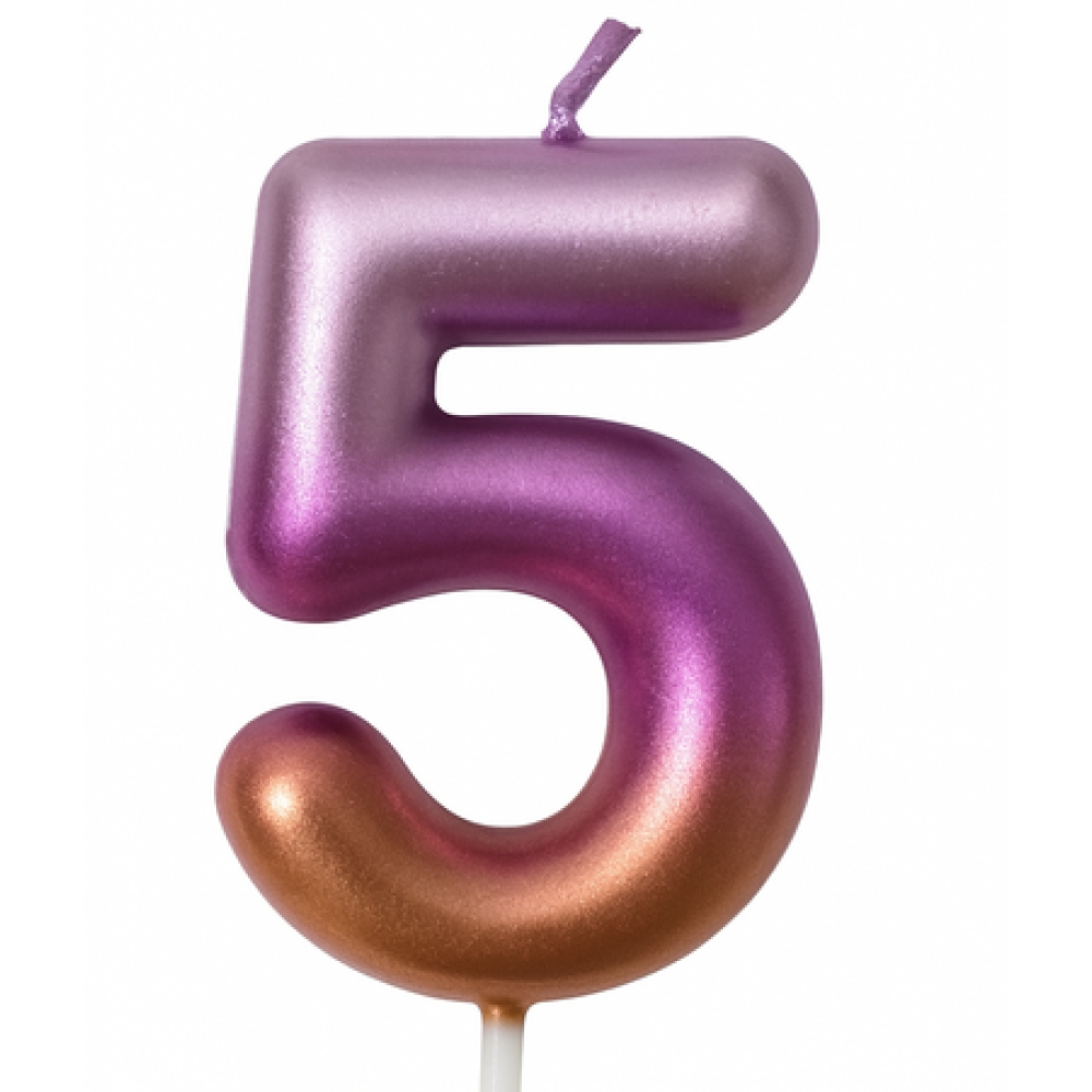 eng_pm_Birthday-candle-number-5-rainbow-metallic-6441_1_S_1000x1000.jpg Svecīte Cipars 5 rozā metālisks - Image 1
