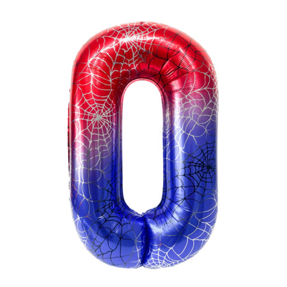 eng_pm_Foil-Balloon-Number-0-Spider-Red-Blue-100cm-6167_2_1000x1000.jpg Balons Cipars "0", 100 cm, red blue - Image 1