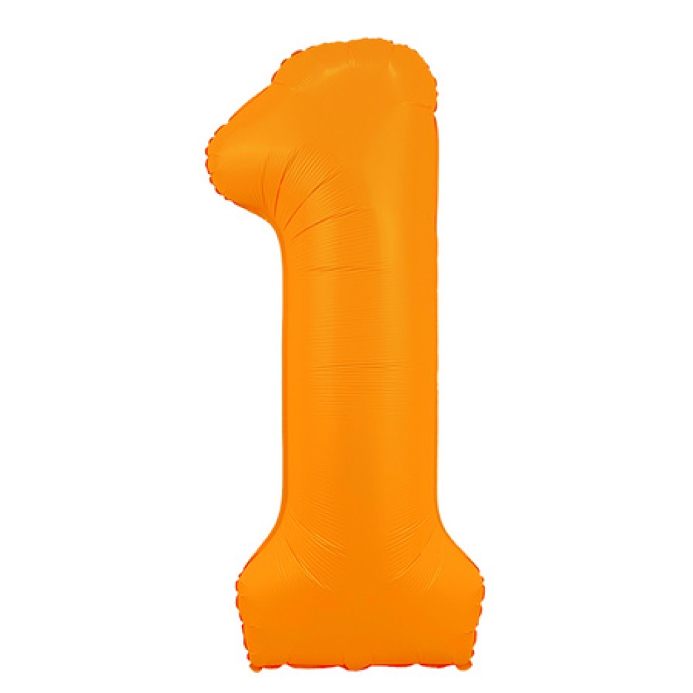eng_pm_Foil-Balloon-Number-1-Orange-Neon-100cm-6113_2_1000x1000.jpg Balons Cipars "1", 100 cm, orange neon - Image 1