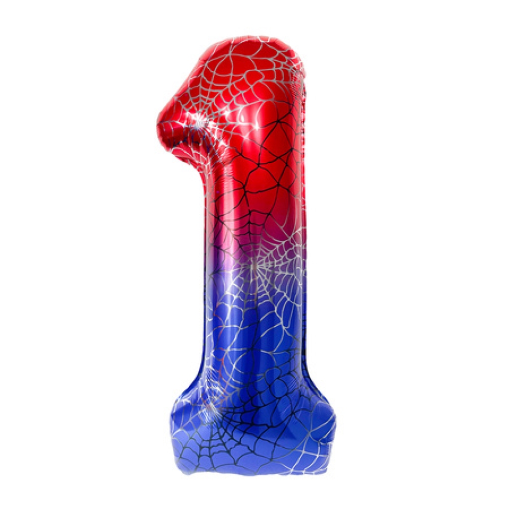 eng_pm_Foil-Balloon-Number-1-Spider-Red-Blue-100cm-6176_2_1000x1000.jpg Balons Cipars "1", 100 cm, red blue - Image 1