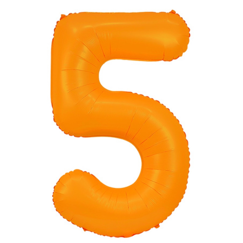eng_pm_Foil-Balloon-Number-5-Orange-Neon-100cm-6117_3_1000x1000.jpg Balons Cipars "5", 100 cm, orange neon - Image 1