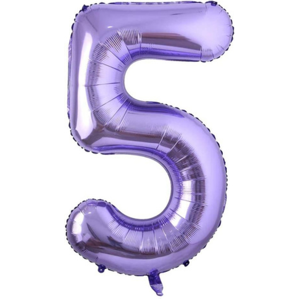 eng_pm_Foil-Balloon-Number-5-Purple-100cm-2537_1_1000x1000.jpg Balons Cipars "5", 100 cm, purple - Image 1