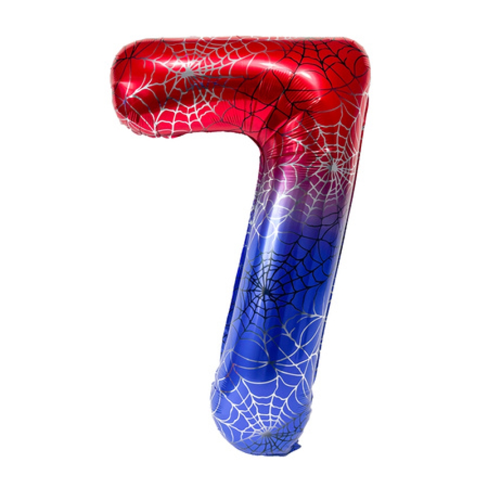 eng_pm_Foil-Balloon-Number-7-Spider-Red-Blue-100cm-6170_2_1000x1000.jpg Balons Cipars "7", 100 cm, red blue - Image 1